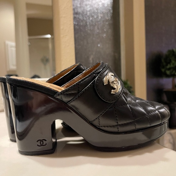 Chanel Clogs Mules Black 36 6 - Picture 2 of 10
